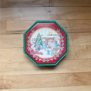 Precious Moments Tin with Christmas Scene